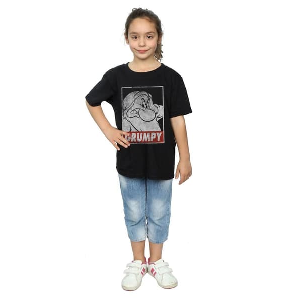 Disney T-shirt i bomull för flickor - Snövit - Grumpy Dwarf Poster