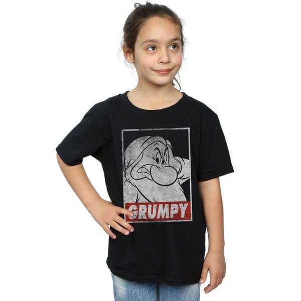 Disney T-shirt i bomull för flickor - Snövit - Grumpy Dwarf Poster
