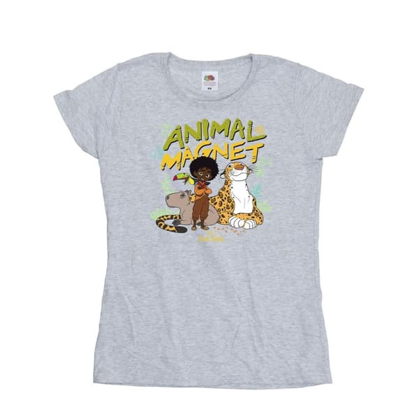 Disney Dam/Tjej - Encanto - T-shirt i bomull med djurmagnet