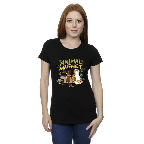 Disney Dam/Tjej - Encanto - T-shirt i bomull med djurmagnet