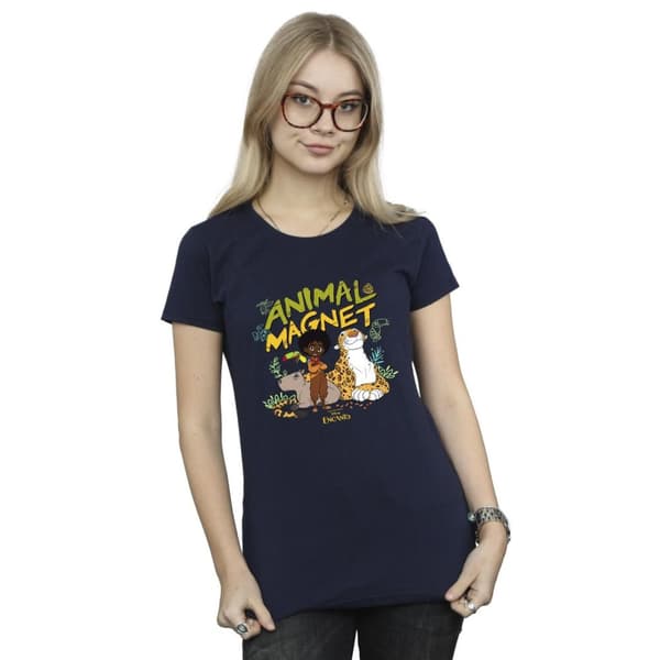 Disney Dam/Tjej - Encanto - T-shirt i bomull med djurmagnet