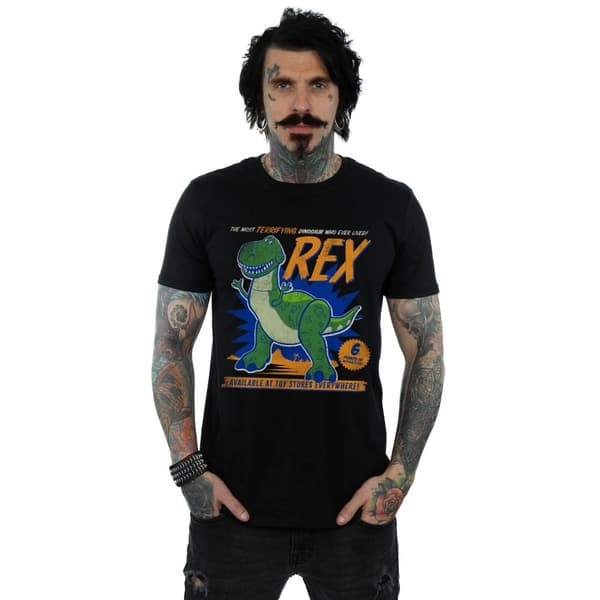 Disney Mens Toy Story 4 Rex Terrifying Dinosaur T-Shirt
