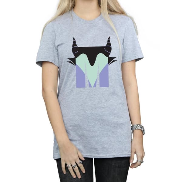 Disney Womens/Ladies Alphabet M Is For Maleficent Cotton Boyfriend T-Shirt