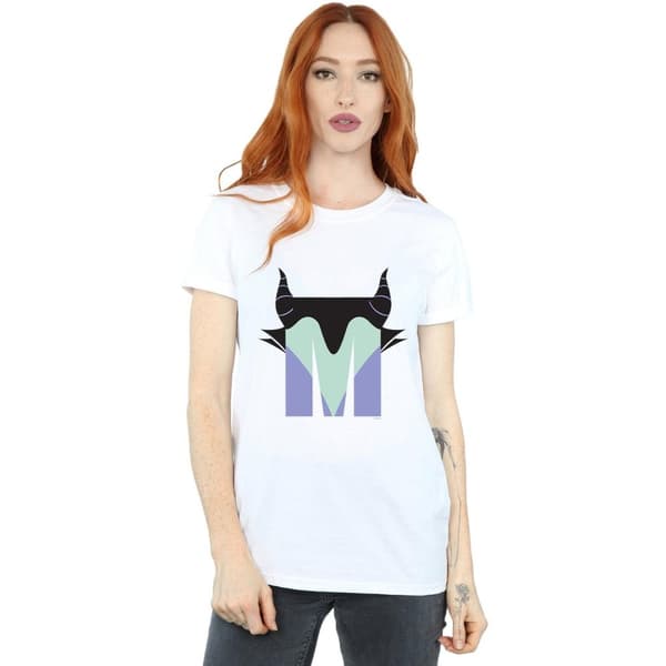 Disney Womens/Ladies Alphabet M Is For Maleficent Cotton Boyfriend T-Shirt