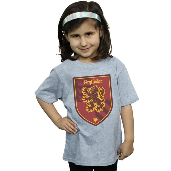 Harry Potter Gryffindor Crest Flat T-shirt i bomull för flickor
