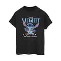 Miniatyrbillede 1 af 4: Disney Womens/Ladies Lilo & Stitch Naughty & Nice Cotton Boyfriend T-Shirt