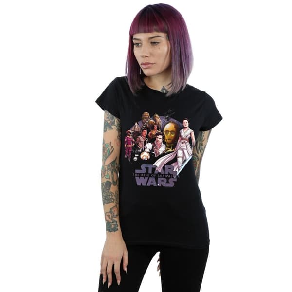 Star Wars: The Rise of Skywalker Dam/Tjej Star Wars The Rise Of Skywalker Resistance - T-shirt i bomull med renderingar