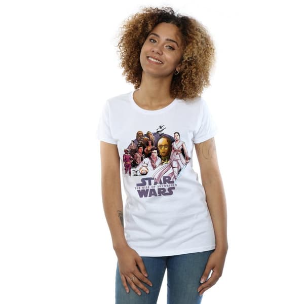 Star Wars: The Rise of Skywalker Dam/Tjej Star Wars The Rise Of Skywalker Resistance - T-shirt i bomull med renderingar