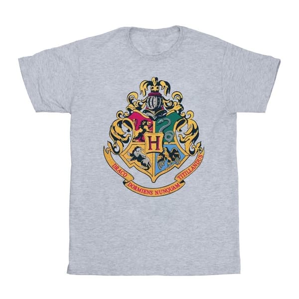 Harry Potter T-shirt med guldfärgat bläck för pojkar - Hogwarts Crest