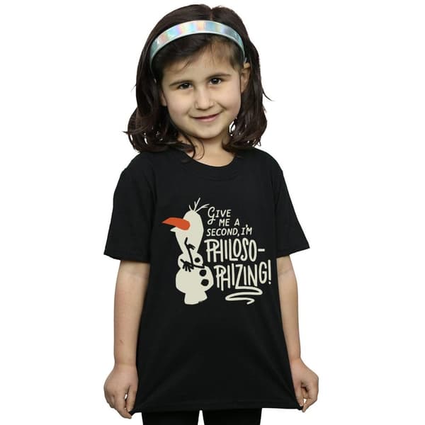 Disney Frozen 2 Olaf Philosophizing bomulls-T-shirt för flickor