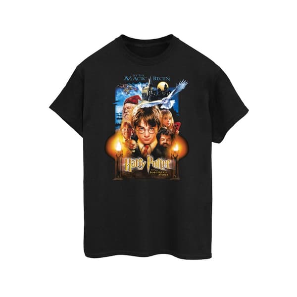 Harry Potter Womens/Ladies The Sorcerer´s Stone Poster Cotton Boyfriend T-Shirt