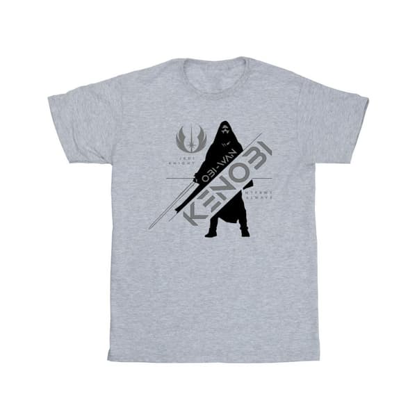 Star Wars Obi-Wan Kenobi Jedi Knight T-shirt för pojkar Sports Grey 9-11 Years