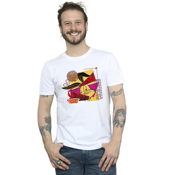 Looney Tunes Mens Bugs Rabbit New Year T-Shirt