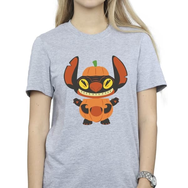 Disney Dam/Tjej Lilo & Stitch Pumpa Kostym Bomull Boyfriend T-shirt