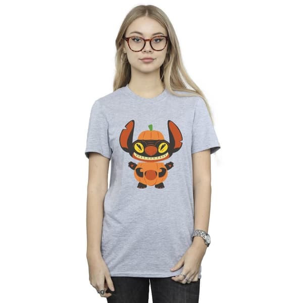 Disney Dam/Tjej Lilo & Stitch Pumpa Kostym Bomull Boyfriend T-shirt
