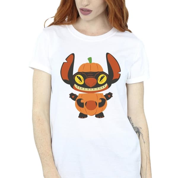 Disney Dam/Tjej Lilo & Stitch Pumpa Kostym Bomull Boyfriend T-shirt