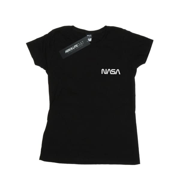 NASA Dam/Herr T-shirt i bomull med modern logotyp på bröstet