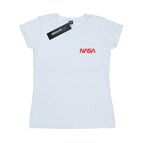 NASA Dam/Herr T-shirt i bomull med modern logotyp på bröstet