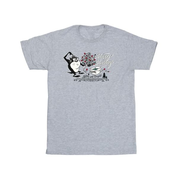 Looney Tunes Girls Happy Holidays Cotton T-Shirt