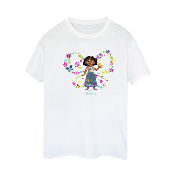 Disney Dam / Dam Encanto Mirabel Fjäril Bomull Boyfriend T-shirt