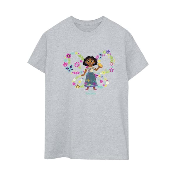 Disney Dam / Dam Encanto Mirabel Fjäril Bomull Boyfriend T-shirt