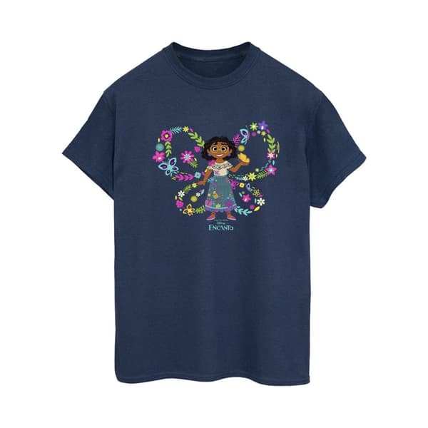 Disney Dam / Dam Encanto Mirabel Fjäril Bomull Boyfriend T-shirt