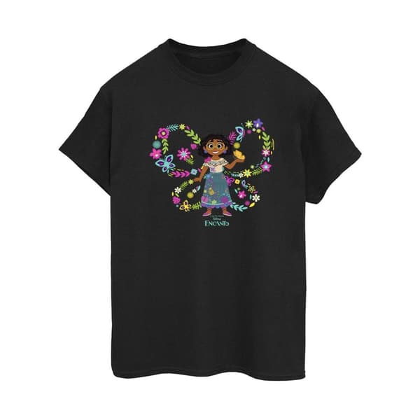 Disney Dam / Dam Encanto Mirabel Fjäril Bomull Boyfriend T-shirt