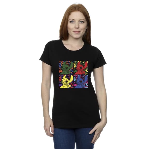 Disney Womens/Ladies Lilo & Stitch Pop Art Cotton T-Shirt