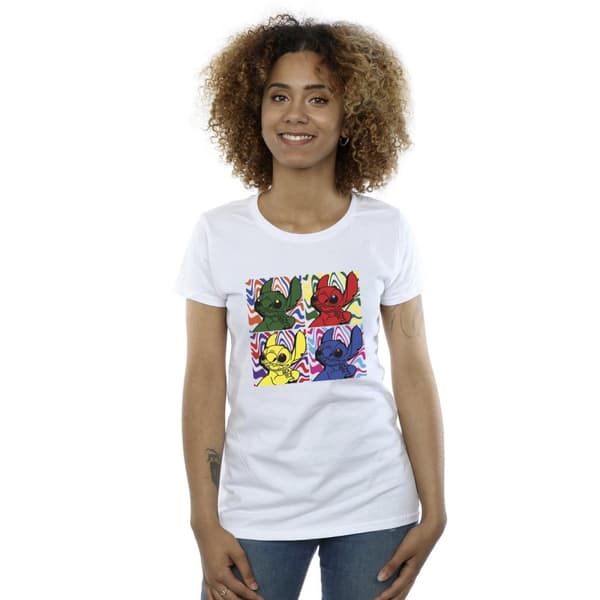 Disney Womens/Ladies Lilo & Stitch Pop Art Cotton T-Shirt