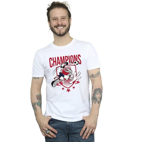 Looney Tunes Mens Bugs Bunny Champions T-Shirt