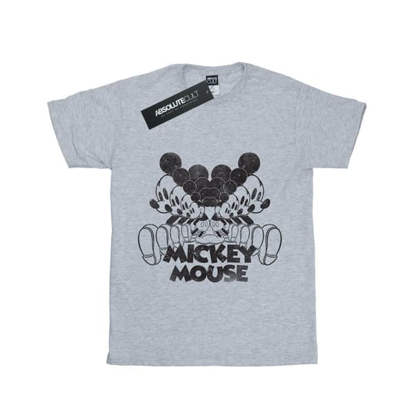 Disney Musse Pigg T-shirt med spegelmotiv för pojkar Sports Grey 9-11 Years