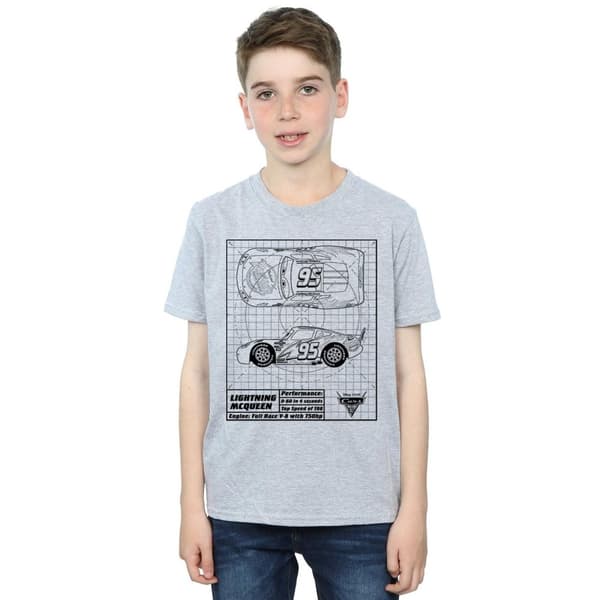 Disney Boys Cars Lightning McQueen Blueprint T-Shirt