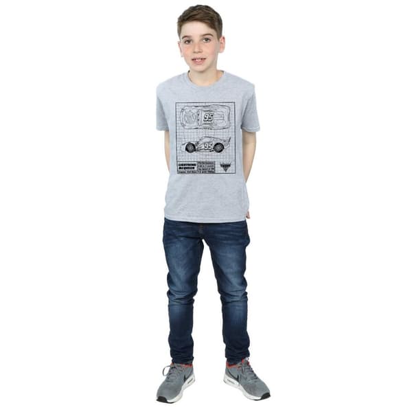 Disney Boys Cars Lightning McQueen Blueprint T-Shirt