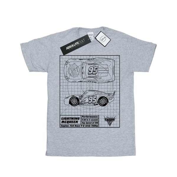 Disney Boys Cars Lightning McQueen Blueprint T-Shirt