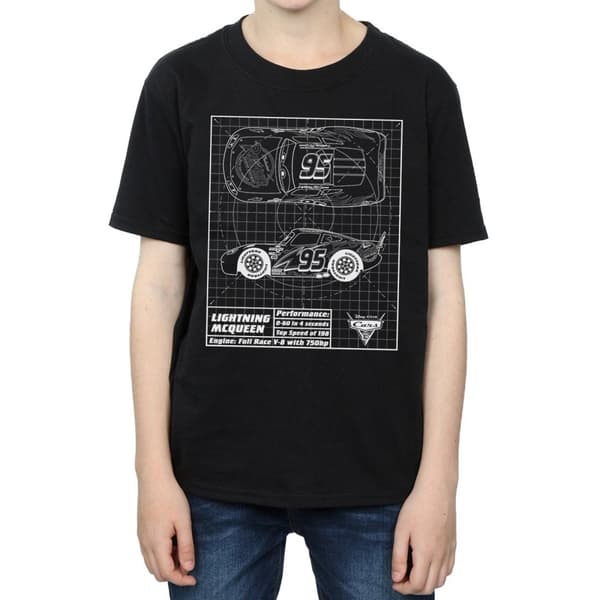 Disney Boys Cars Lightning McQueen Blueprint T-Shirt