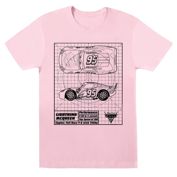 Disney Boys Cars Lightning McQueen Blueprint T-Shirt