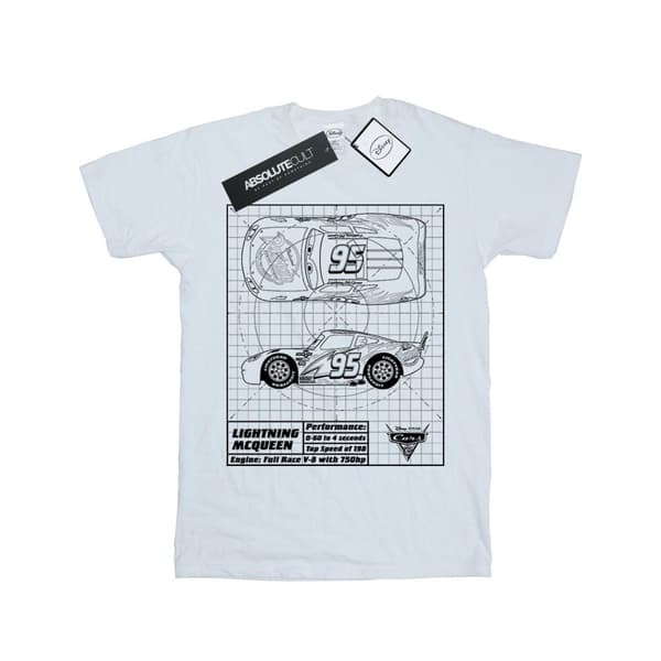 Disney Boys Cars Lightning McQueen Blueprint T-Shirt