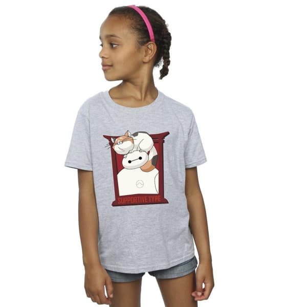Disney Big Hero 6 Baymax Frame Support T-shirt i bomull för flickor