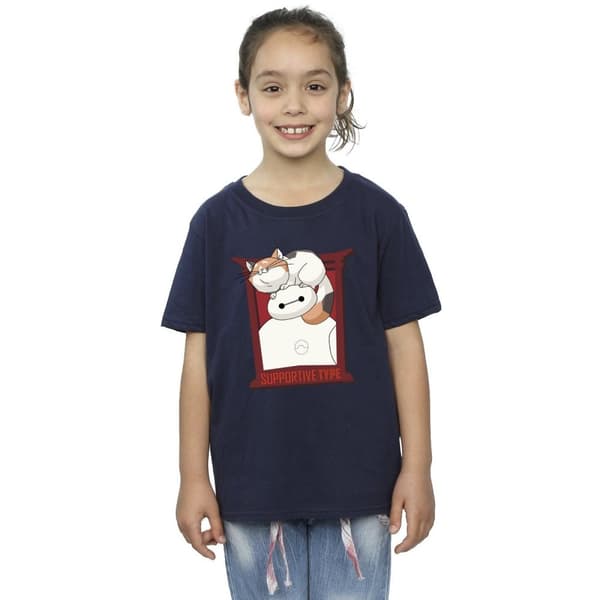 Disney Big Hero 6 Baymax Frame Support T-shirt i bomull för flickor