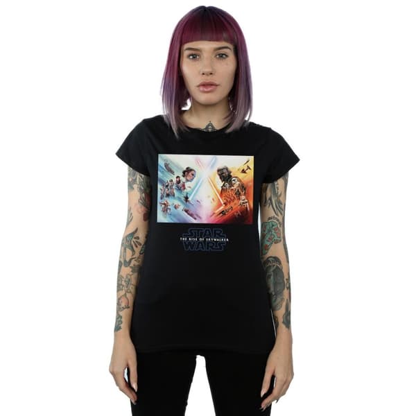 Star Wars: The Rise of Skywalker Dam/Tjej Star Wars The Rise Of Skywalker Battle Poster Bomulls-T-shirt
