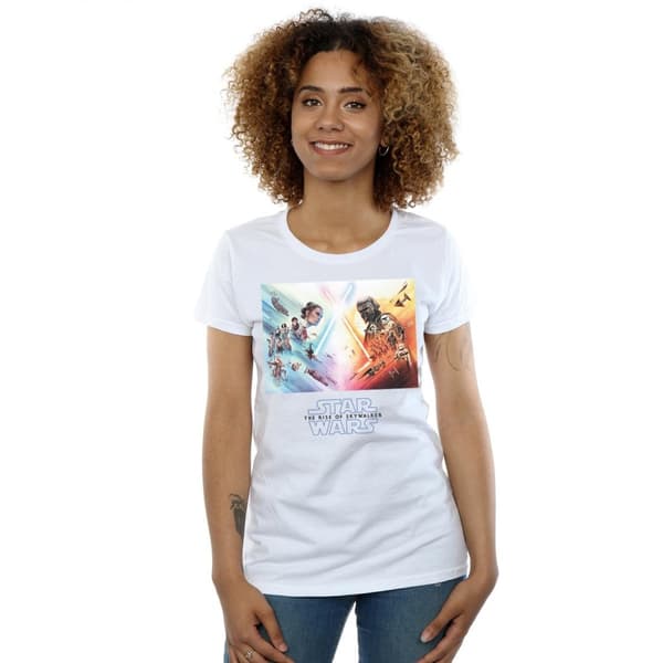 Star Wars: The Rise of Skywalker Dam/Tjej Star Wars The Rise Of Skywalker Battle Poster Bomulls-T-shirt