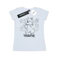 Miniatyrbillede 1 af 3: Disney Womens/Ladies Marie Collage Sketch Cotton T-Shirt