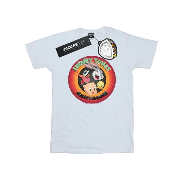 Looney Tunes T-shirt i bomull med tecknad cirkel för flickor