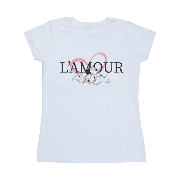 Disney Dam/Tjej 101 Dalmatiner L´Amour T-shirt i bomull