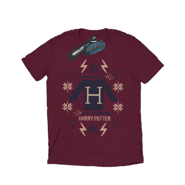 Harry Potter Mens Christmas Knit T-Shirt