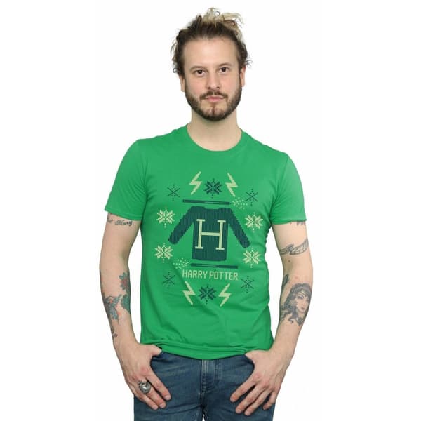 Harry Potter Mens Christmas Knit T-Shirt