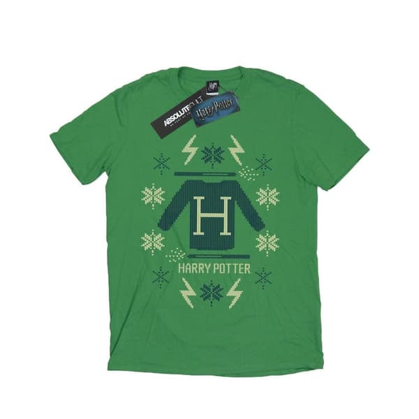Harry Potter Mens Christmas Knit T-Shirt