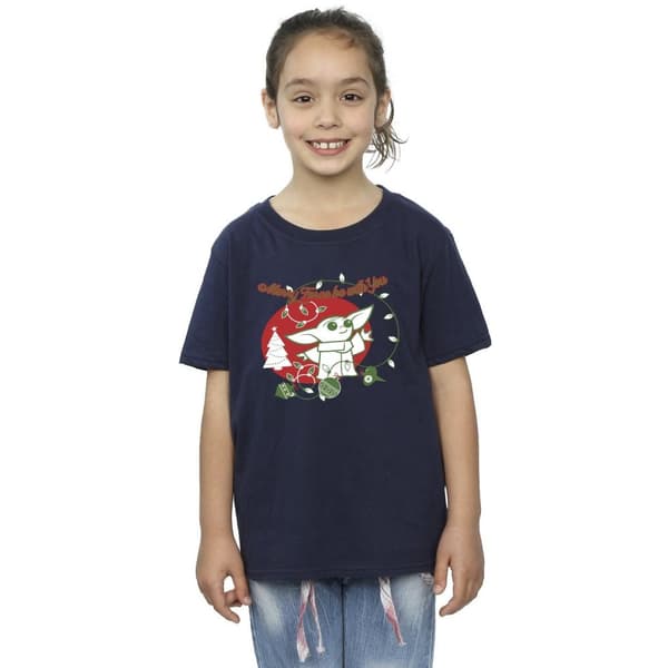 Star Wars The Mandalorian Girls Baby Yoda Force Be With You Cotton T-Shirt