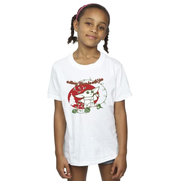 Star Wars The Mandalorian Yoda Force Be With You - T-shirt i bomull för babyflickor