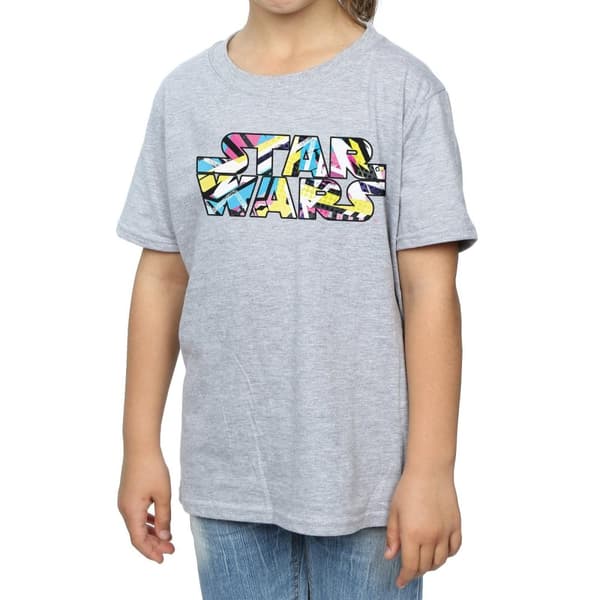 Star Wars Sporty t-shirt med poplogotyp i bomull för flickor